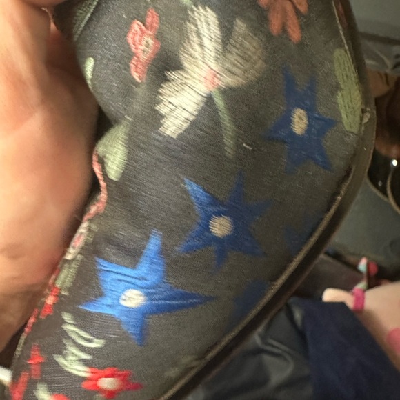 Vince Camuto Black Floral Embroidered Ankle Boots - Picture 8 of 10